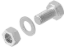 Зображення Болт + шайба + гайка (компл.)10x100 (651011)