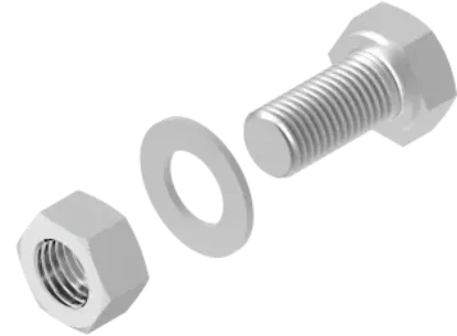 Зображення Болт + шайба + гайка (компл.)6x16 (652043)