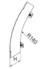 Зображення Перегородка дугова для вертикального поворот 45° PLMPZ50 (190172)