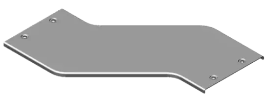 Зображення Кришка для горизонтального обхіду - ліва H200 з фіксатором PZOLZZP300H200 (334120)