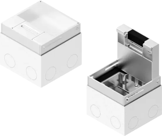 Зображення Коробка оцинкован з блокуванням відкриття та алюмінієвою кришкою POPZA205H110W (232020)